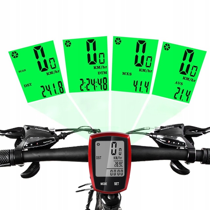 Licznik rowerowy WODOODPORNY termometr tryb noc PRĘDKOŚCIOMIERZ LCD PRO Marka Lewer